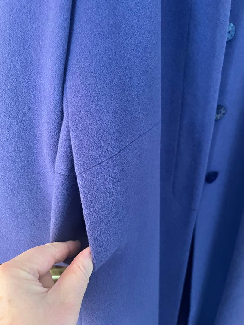 GIVENCHY ロングコート　紫　アンゴラ60%ウール40%　大きいサイズ44