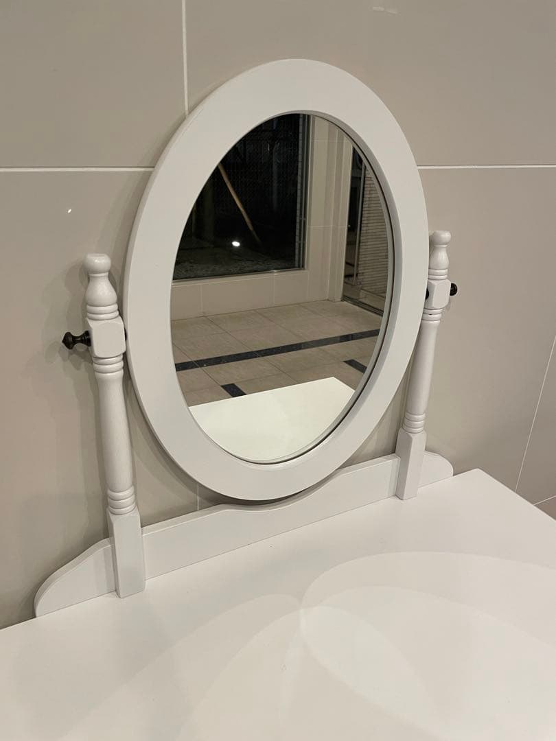 ホワイト ドレッサー ミラー付き　プリンセスドレッサー　猫脚　アンティーク