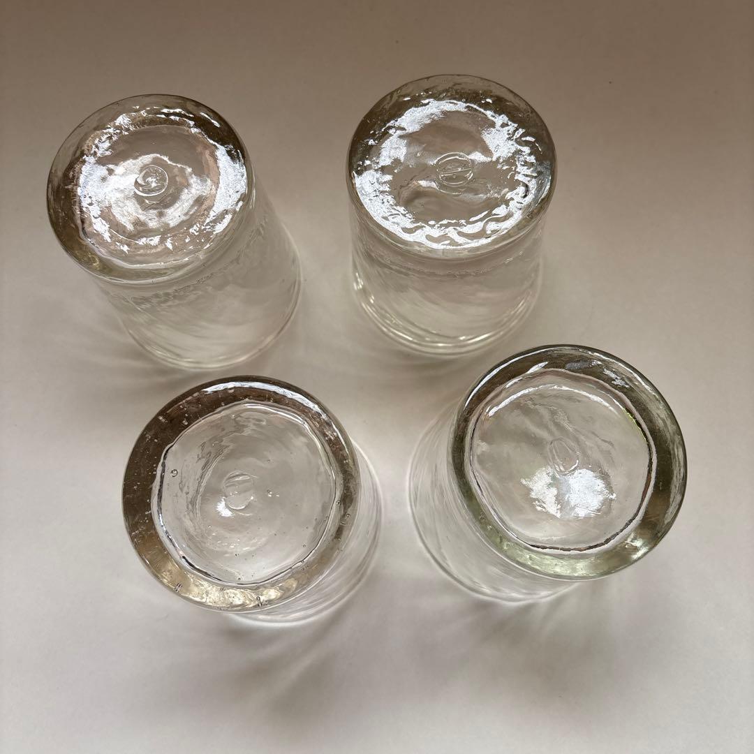 倉敷ガラス　小谷真三　ガラスコップ　4客　民藝