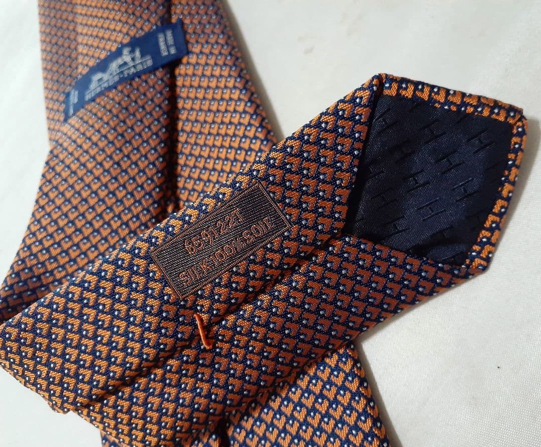 HERMES エルメス ハート柄 ネクタイ