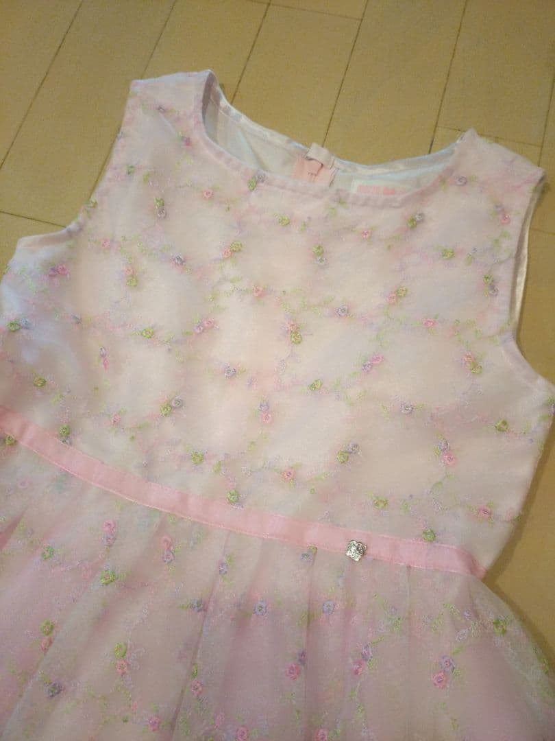 メゾピアノ刺繍チュールワンピース140