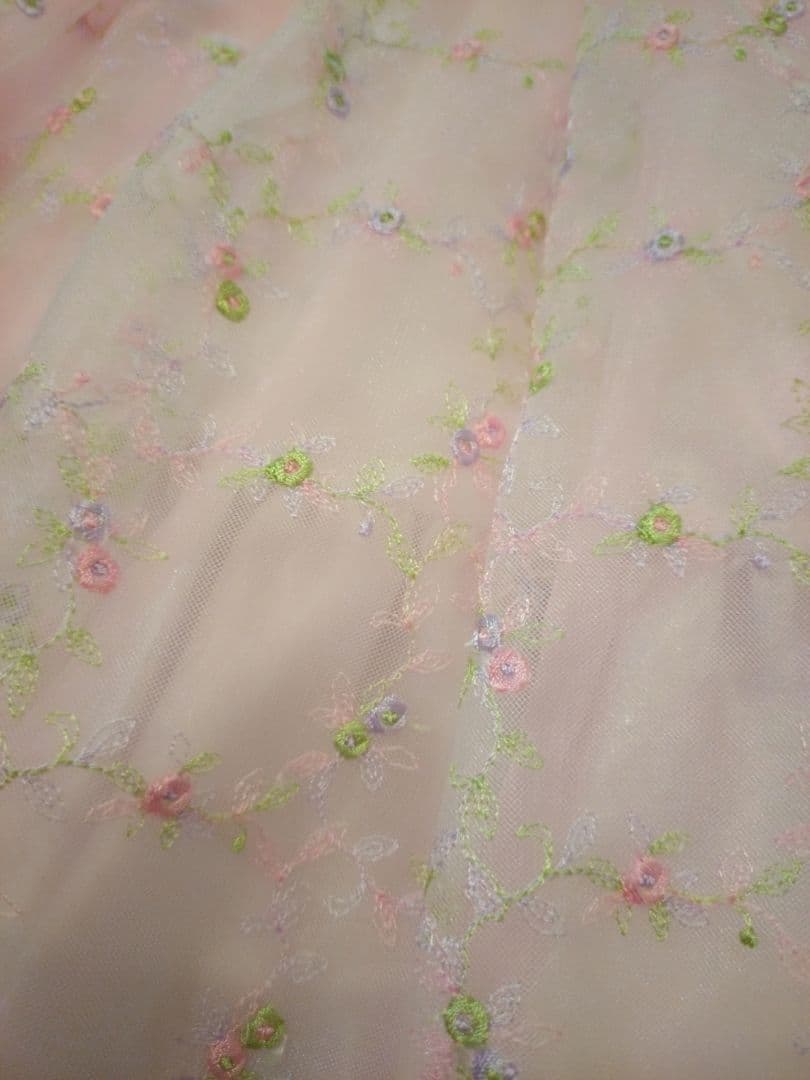 メゾピアノ刺繍チュールワンピース140