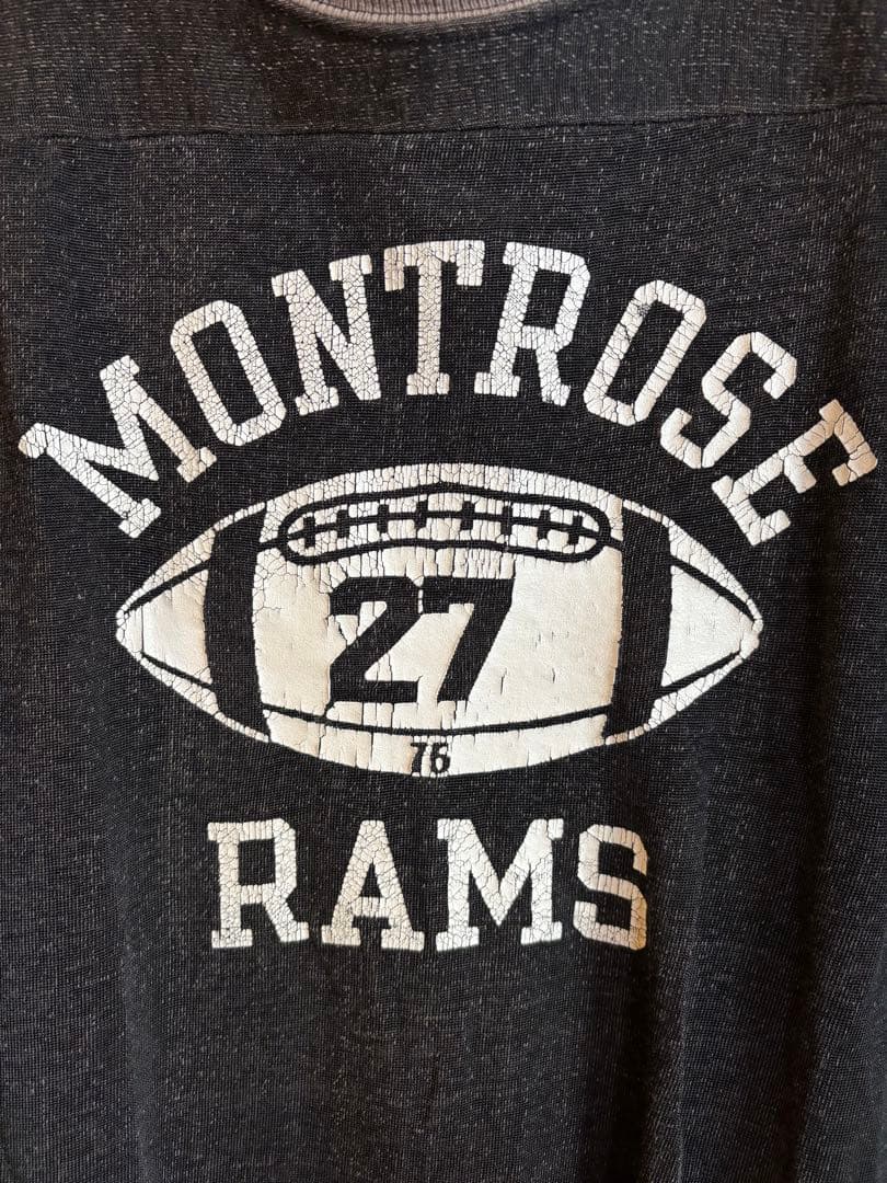 希少 70’schampion footballT ブラックボディ　ヴィンテージ