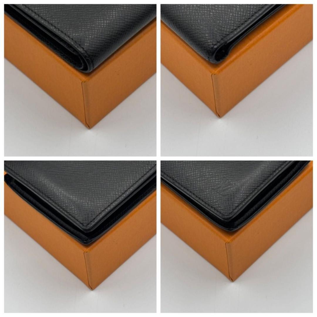 極美品 現行 IC 人気 ルイヴィトン マルコNM タイガ 黒 二つ折り財布