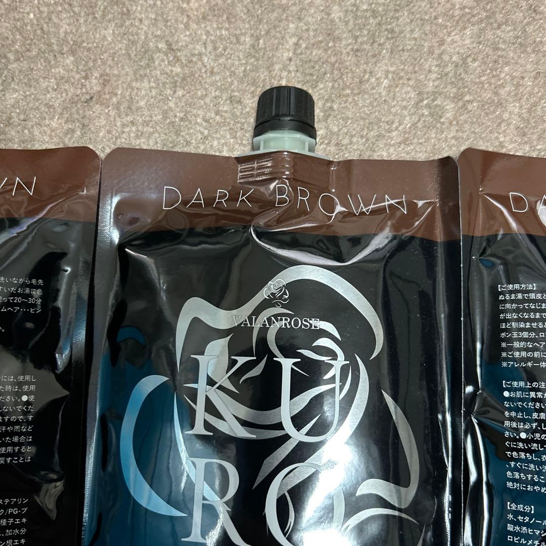 バランローズ　クロクリームシャンプー　ダークブラウン　3個