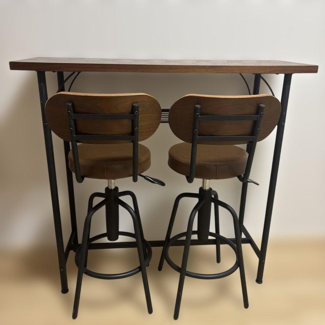 美品 ナチュラルダイニング3点セット 昇降回転チェア付 新横浜引取可