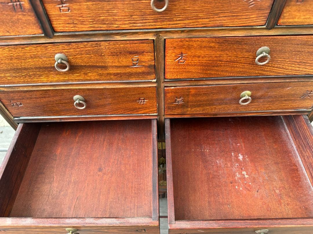 李朝 薬箪笥 ヤクジャン アンティーク 引き出し 戸棚 レトロ 木製　※r2