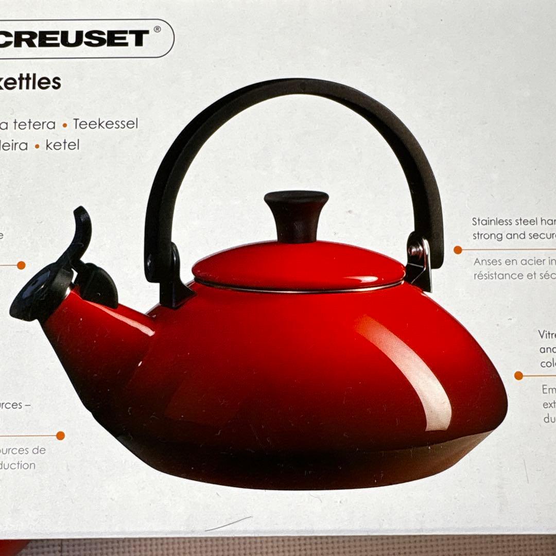 やかん　【ほぼ新品】LE CREUSET ケトル【禅】赤　1.5L