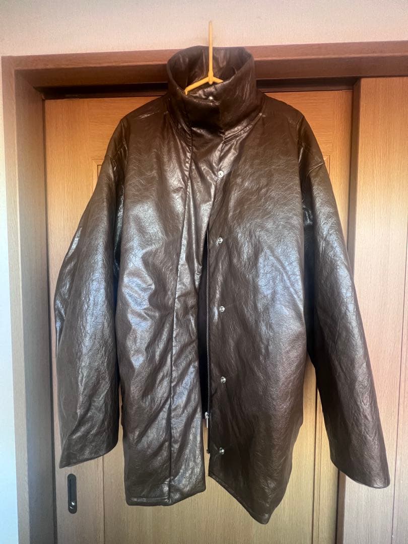 ジャケット・アウター AMERI PASTINGLIKESYNTHETICLEATHERJACKET