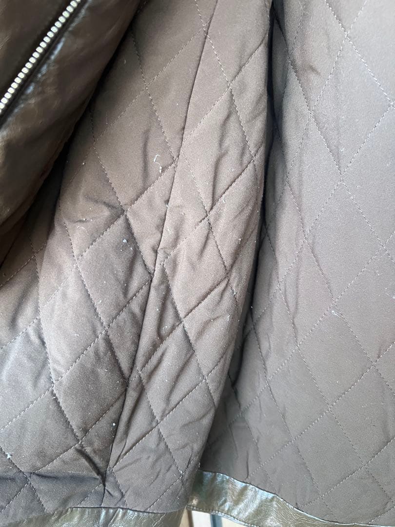 ジャケット・アウター AMERI PASTINGLIKESYNTHETICLEATHERJACKET
