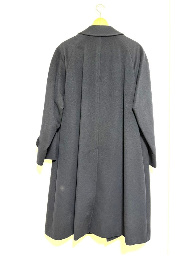 T50 メンズ バーバリー高級カシミア100%ロングトレンチコート 美品