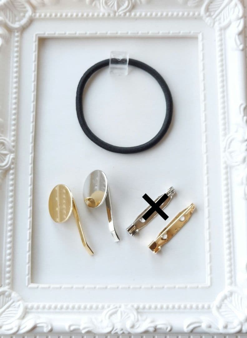 【1571】レジン　マトリカリア　ヘアゴム　ポニーフック　ブロ―チ　ハンドメイド