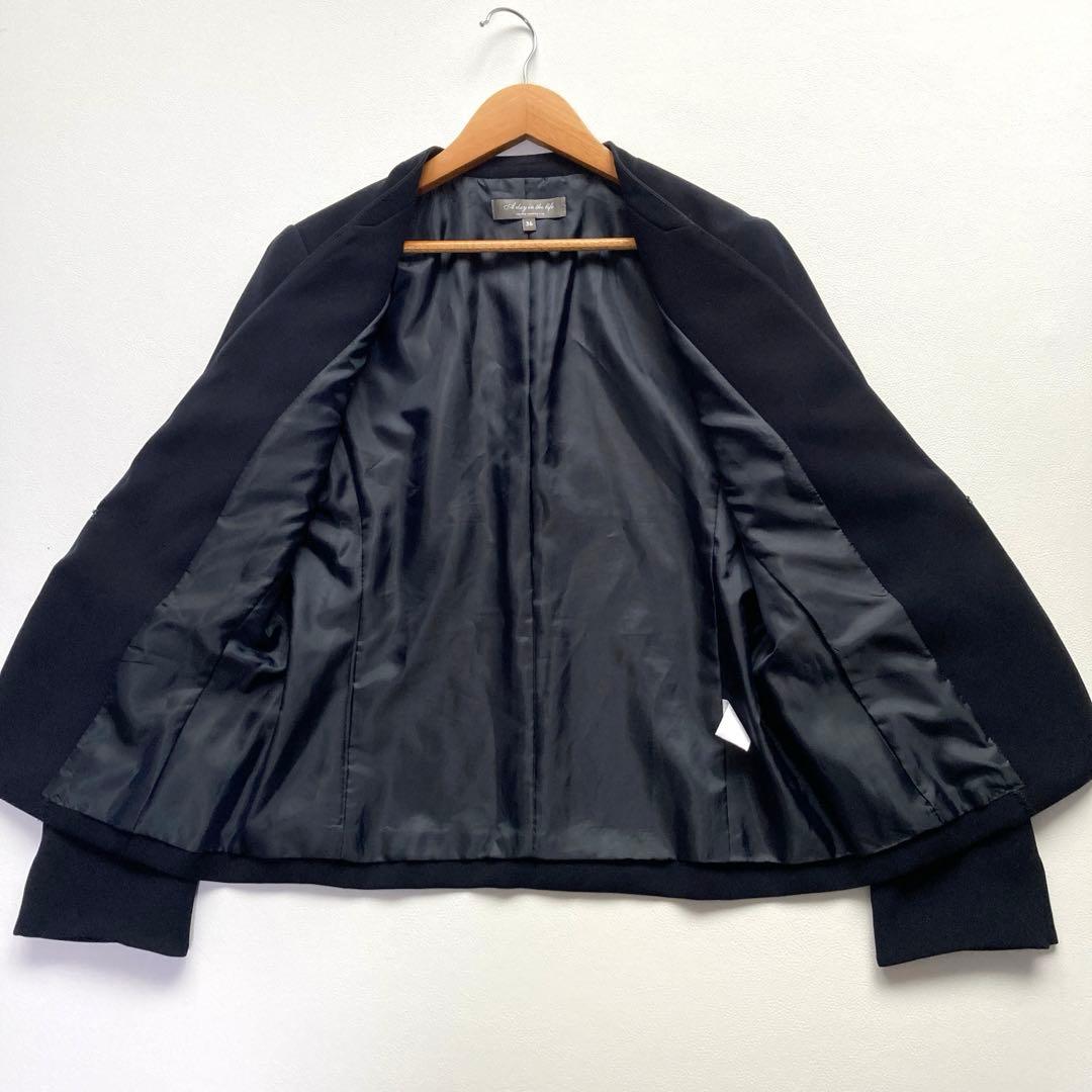 美品 ユナイテッドアローズ パンツスーツセットアップ 濃紺 36 洗える 伸縮性