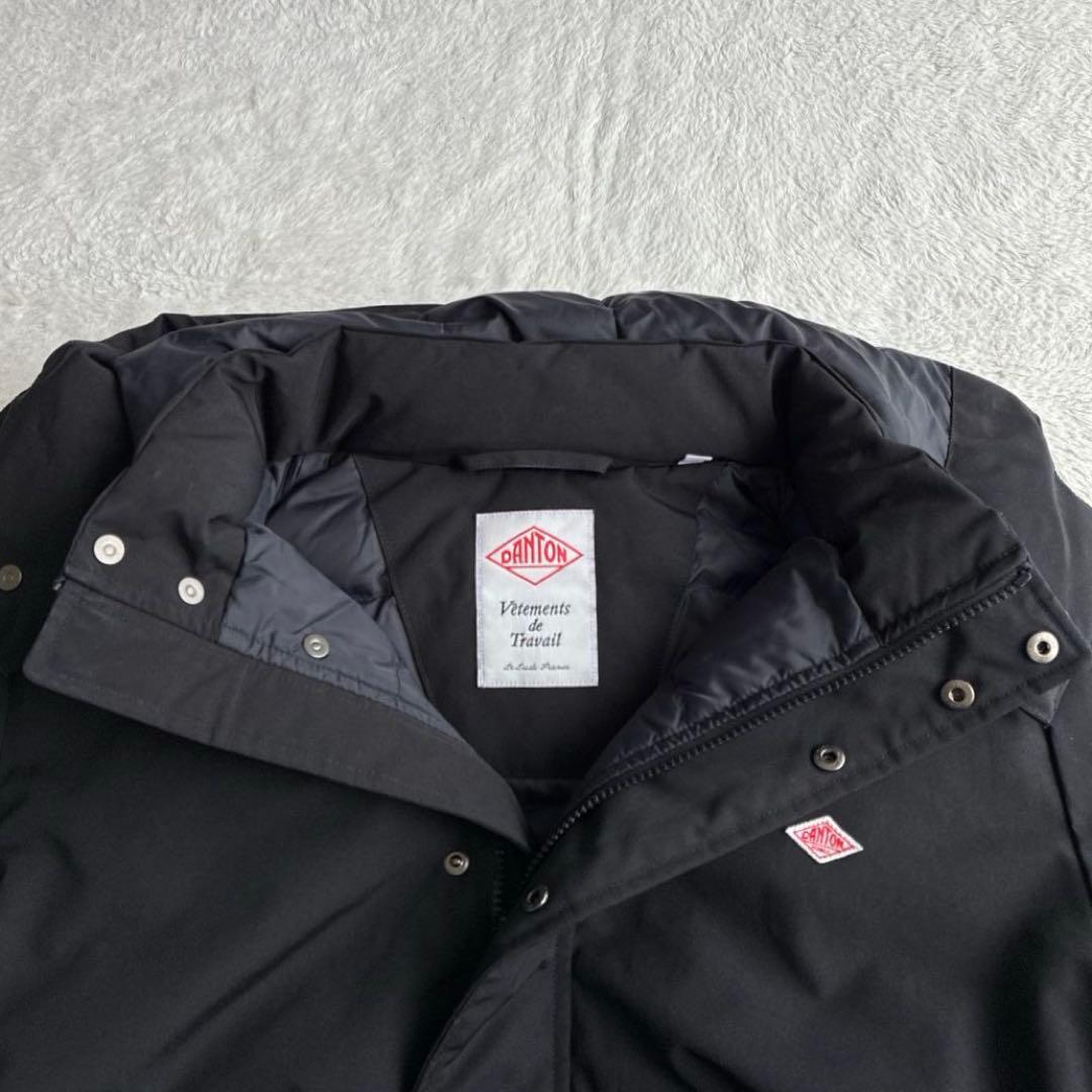 美品 ダントン Bshop 撥水 フード付き ダウンジャケット 黒 レディース