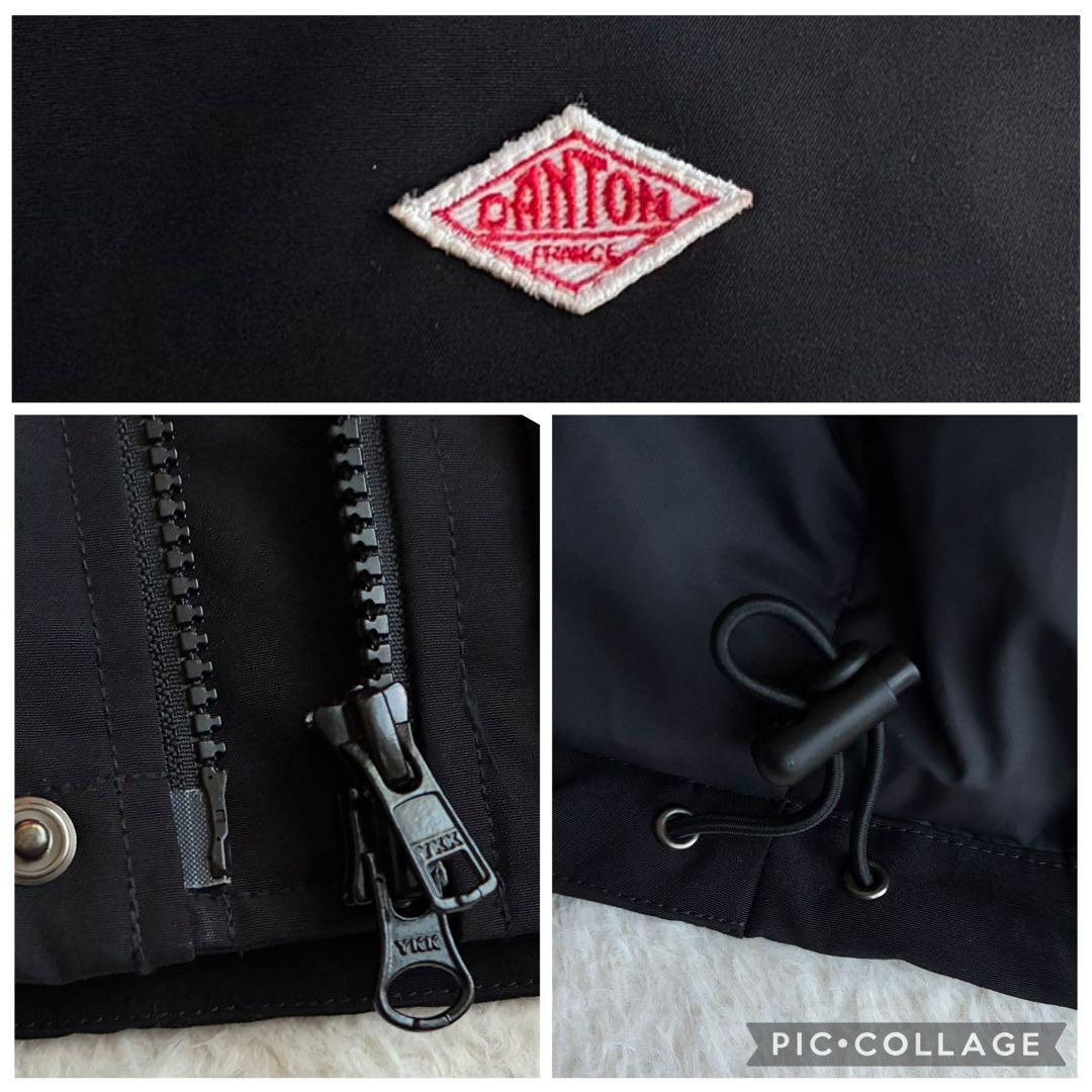 美品 ダントン Bshop 撥水 フード付き ダウンジャケット 黒 レディース