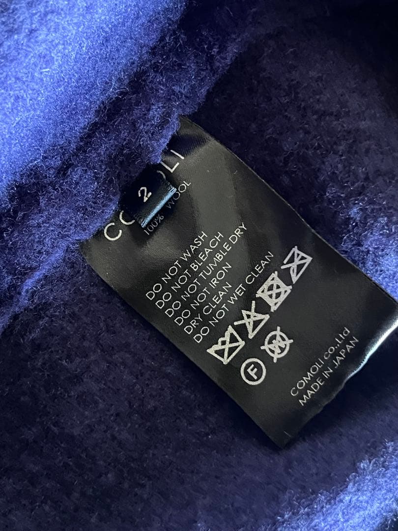 COMOLI 25AW 縮絨ウール ジップ ショート ジャケット サイズ2