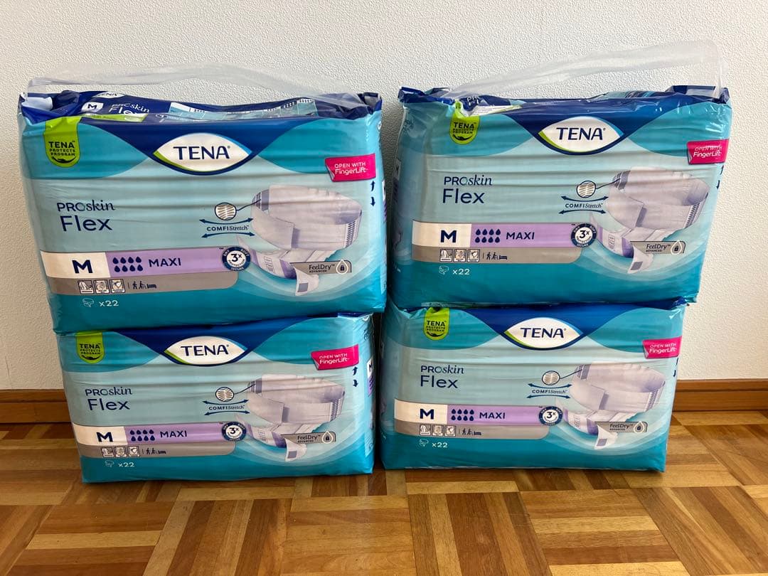 TENA PROskin Flex Mサイズ MAXI 22枚入り×4パック