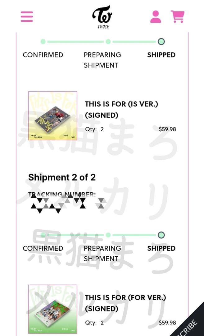 TWICEモモサイン入りThisisForアメリカ版
