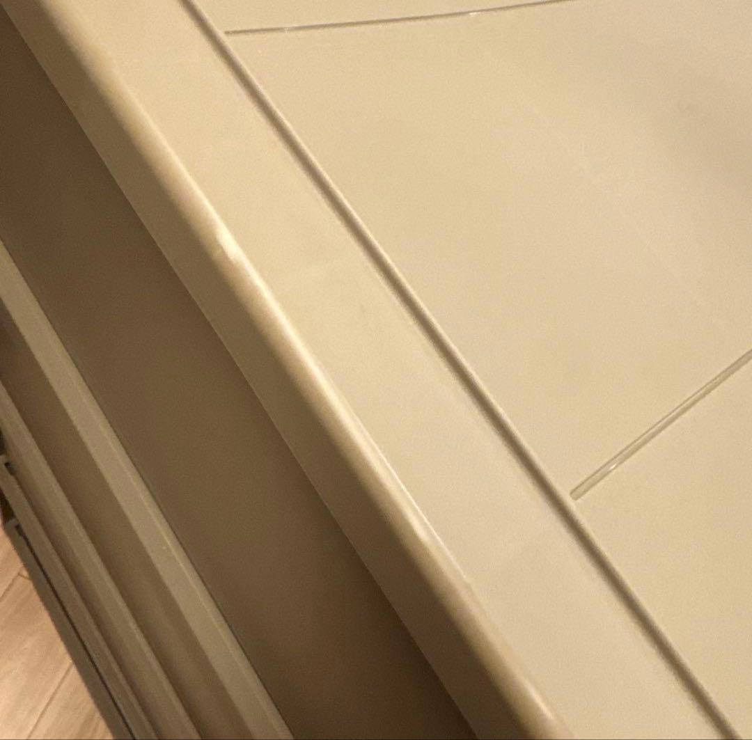 プラスチック衣類収納ケースグレー4段引き出しチェストワイドサイズワイドチェスト