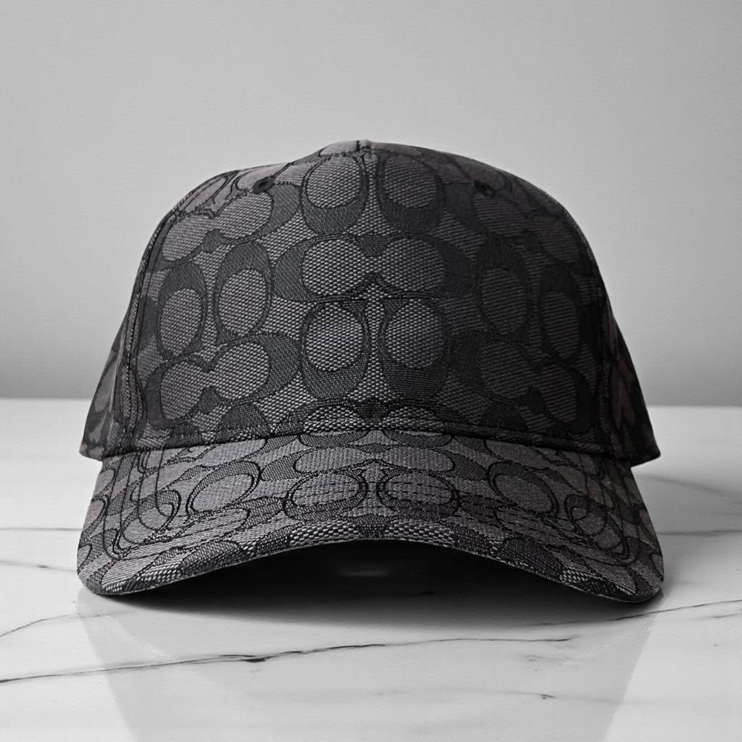 現行モデル 未使用品 コーチ キャップ シグネチャー ハット 帽子 ブラック