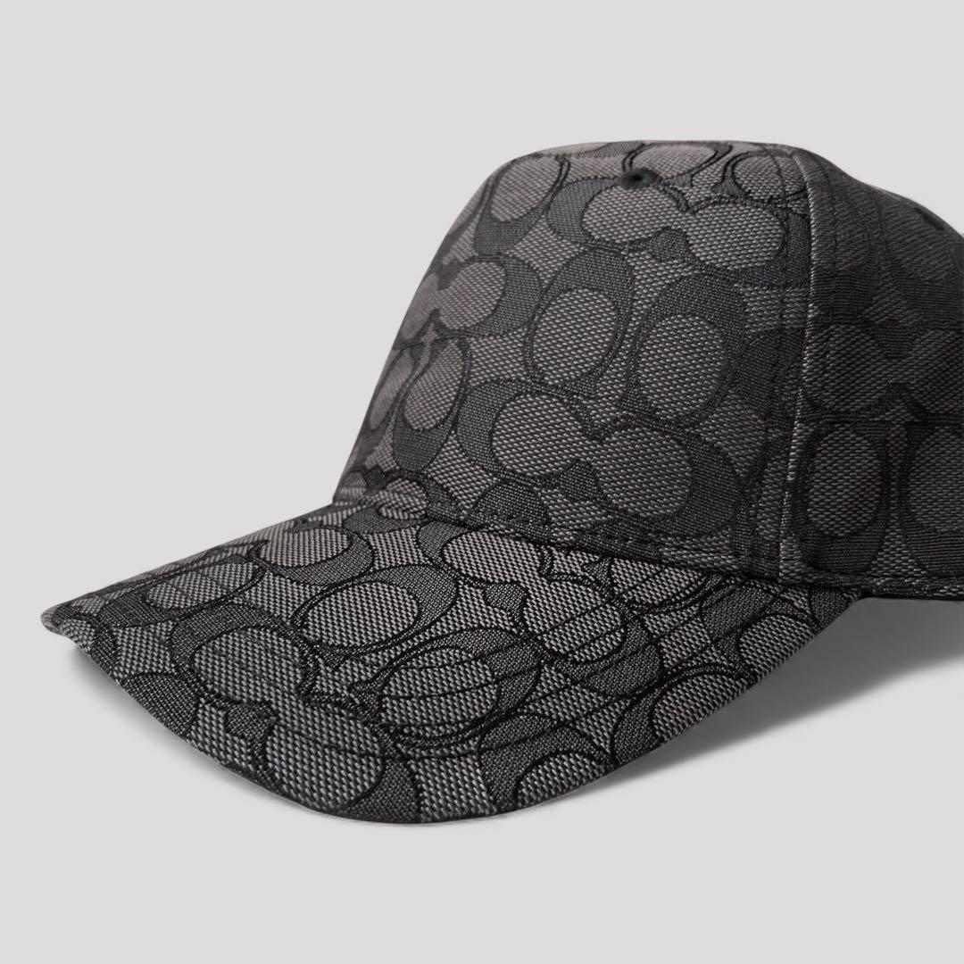 現行モデル 未使用品 コーチ キャップ シグネチャー ハット 帽子 ブラック