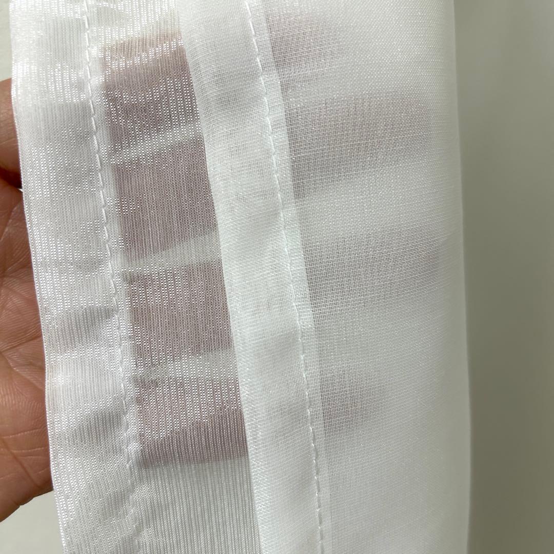 【KURO☆】二重レースカフェカーテン　4枚　オーダー品