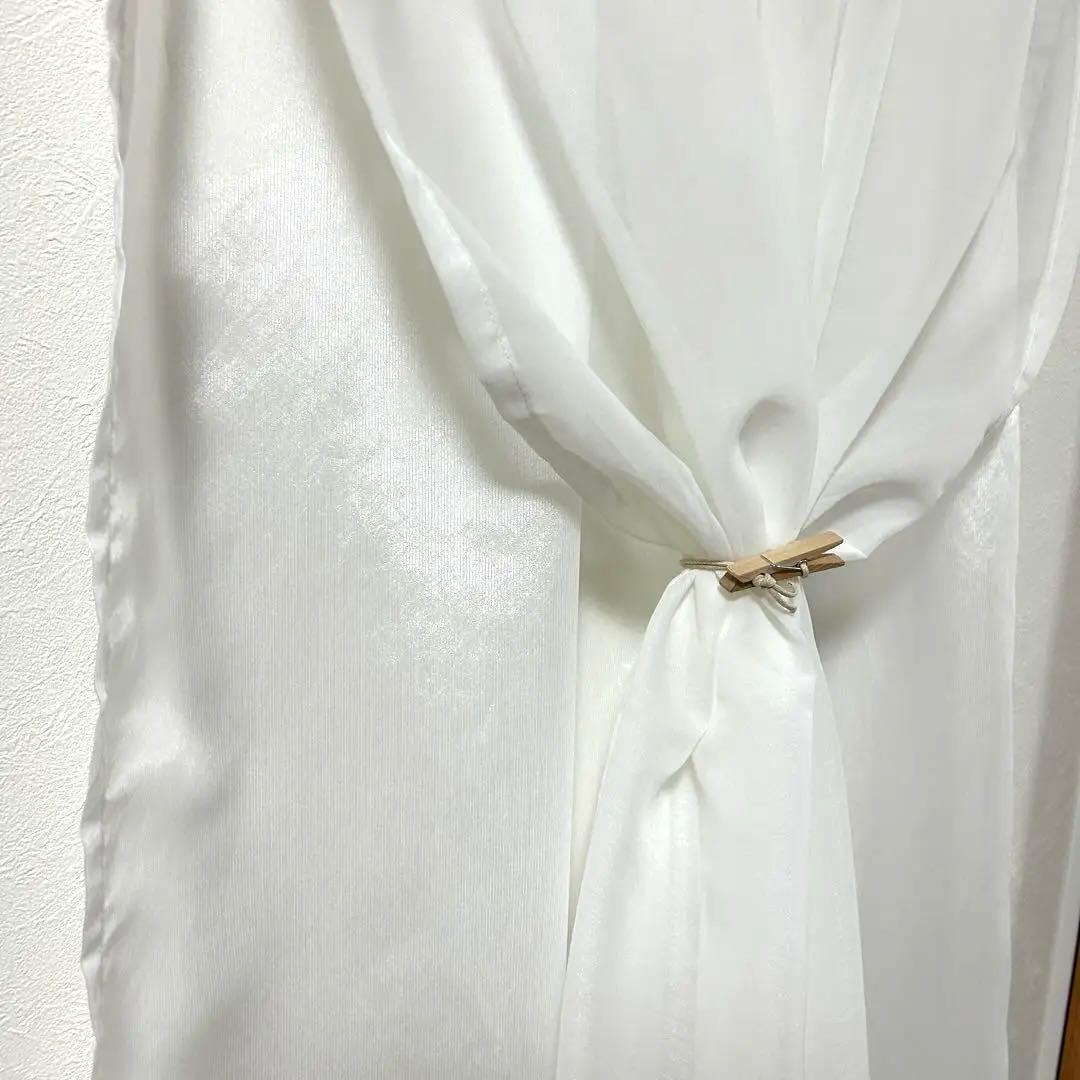 【KURO☆】二重レースカフェカーテン　4枚　オーダー品