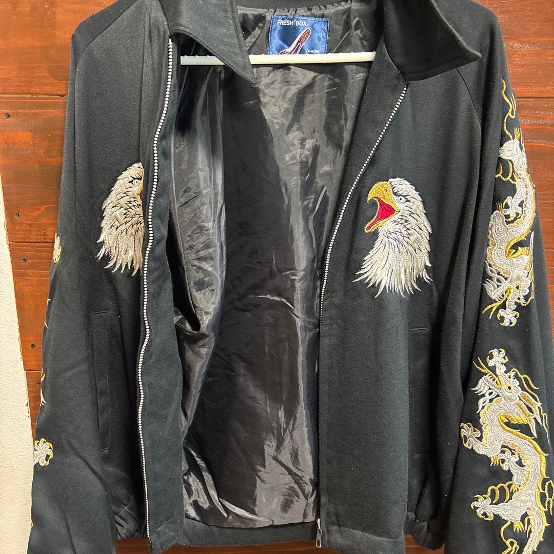 FRESH BOX スカジャン 鷲 ドラゴン刺繍 日本製