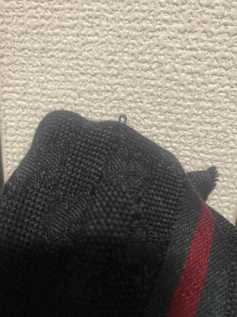 GUCCI グッチ シェリーライン GG柄　ウール　シルク　フリンジ　マフラー