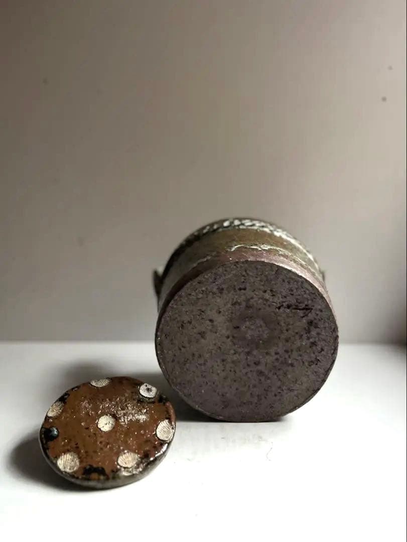 393 田中佐次郎 山瀬窯 斑唐津 水指 唐津焼 茶道 茶道具 未使用 希少