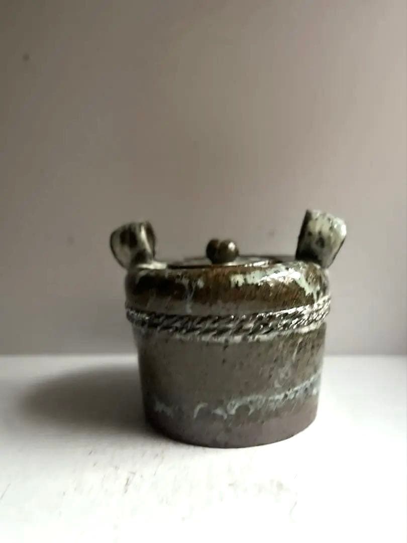 393 田中佐次郎 山瀬窯 斑唐津 水指 唐津焼 茶道 茶道具 未使用 希少