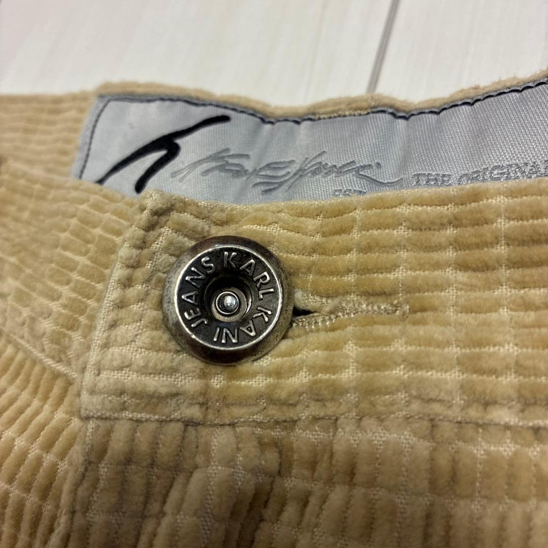 90'sビンテージ古着！Karl Kani コーデュロイ バギーパンツ ベージュ