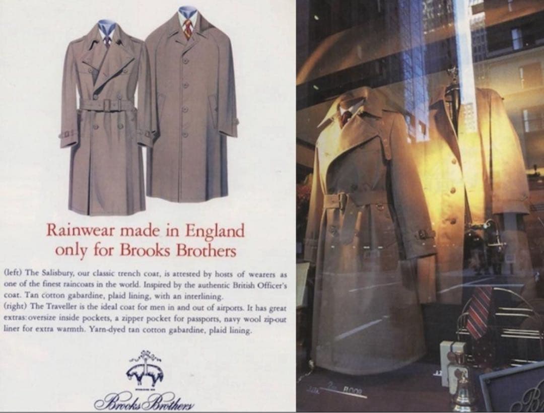 希少 英国製 ブルックスブラザーズ 70s ヴィンテージ トレンチコート 42