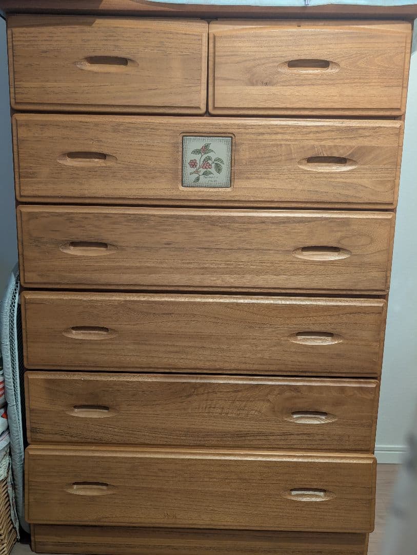 【※お値下げ不可※】木製 6段チェスト