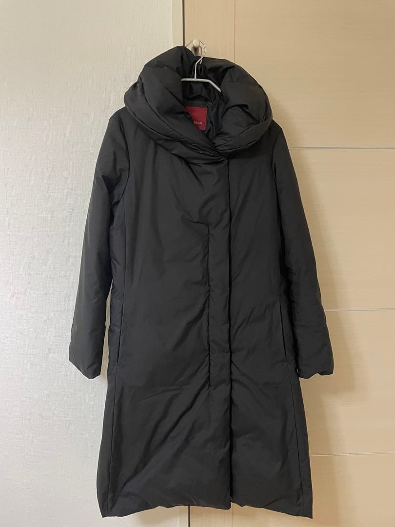 アマカ女優ダウンコート　ブラック