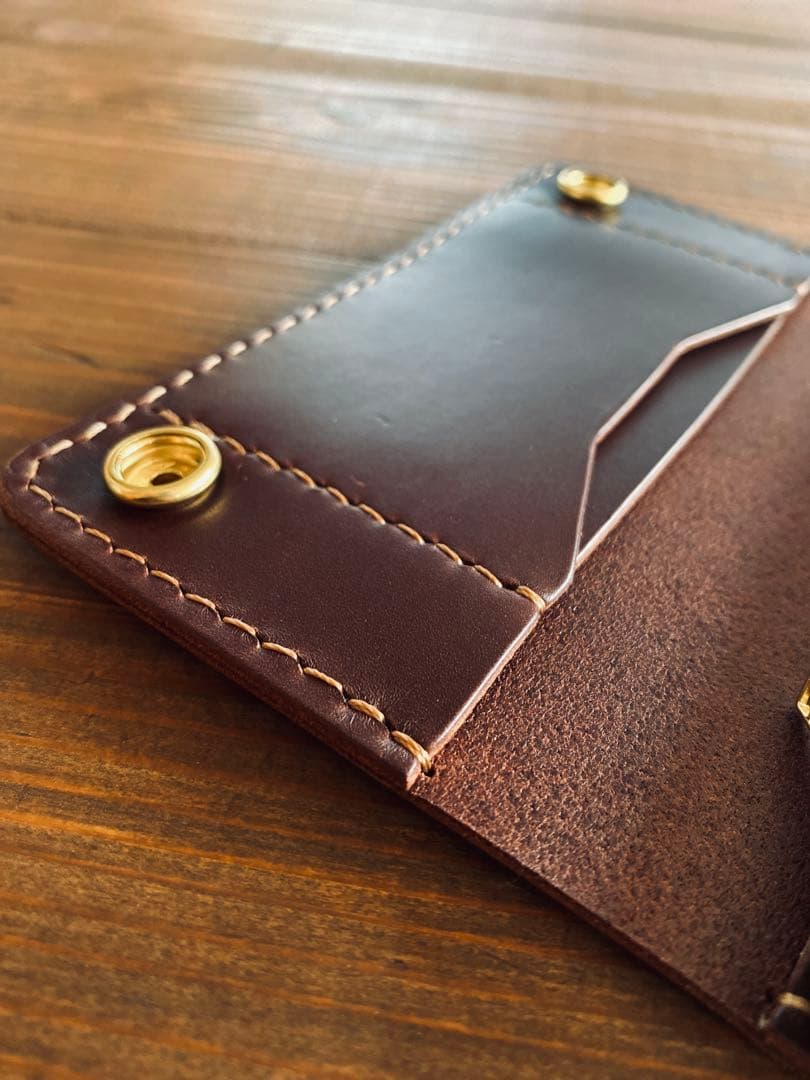 【ブルガロ】TM02-73ミドルトラッカーウォレット真鍮チェーン付き