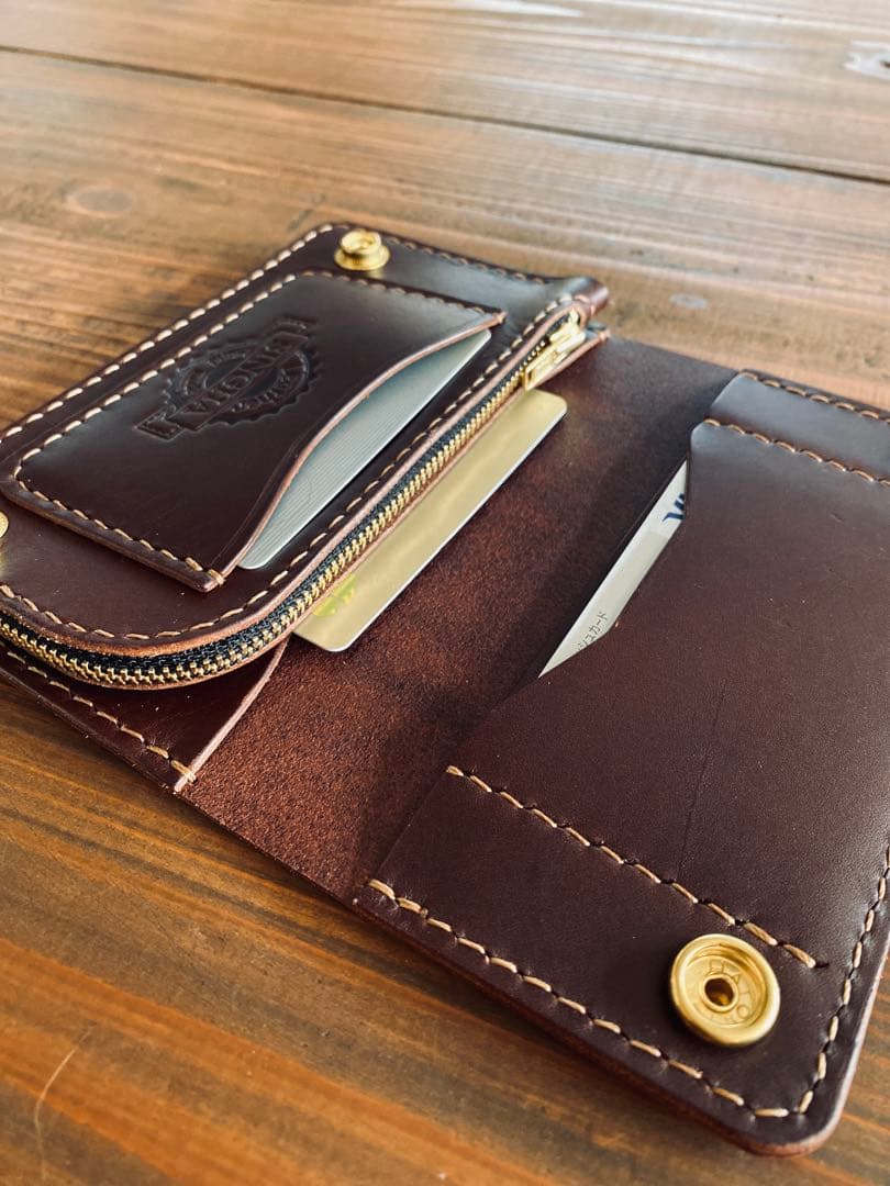 【ブルガロ】TM02-73ミドルトラッカーウォレット真鍮チェーン付き