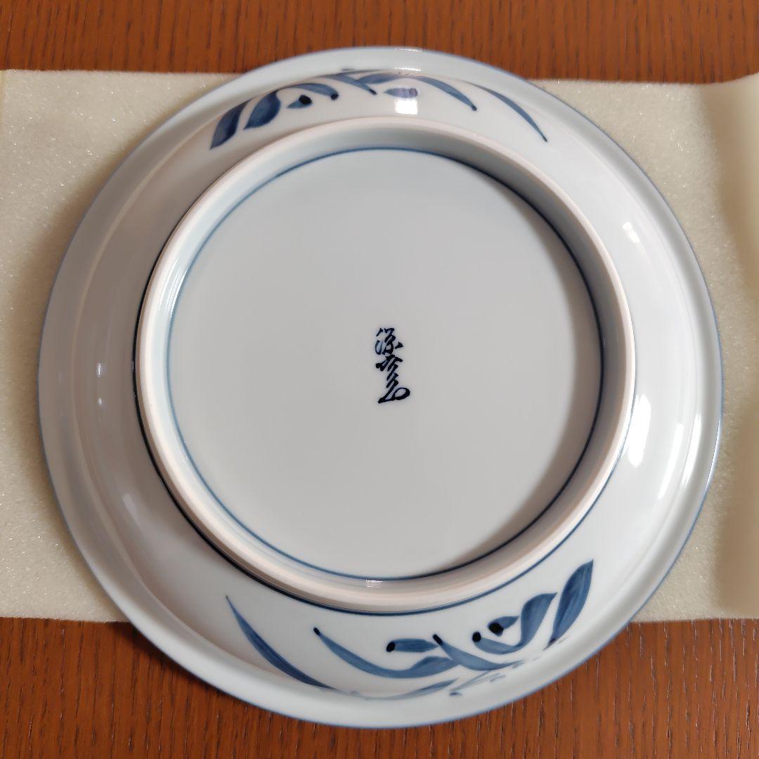 波模様の陶器皿5枚セット 21㌢