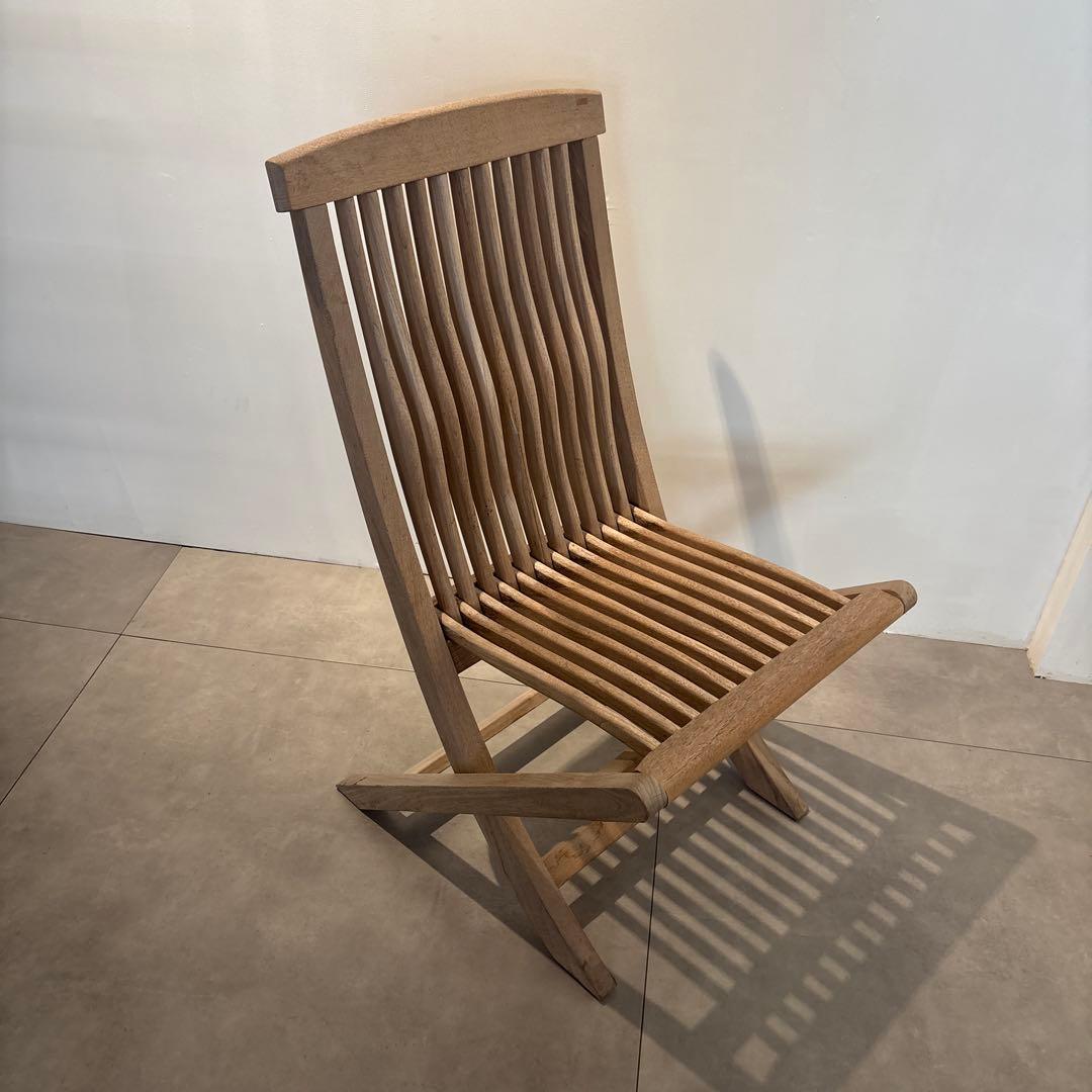 カフェ倒産品 折り畳み 木製 ガーデンチェア シンプル