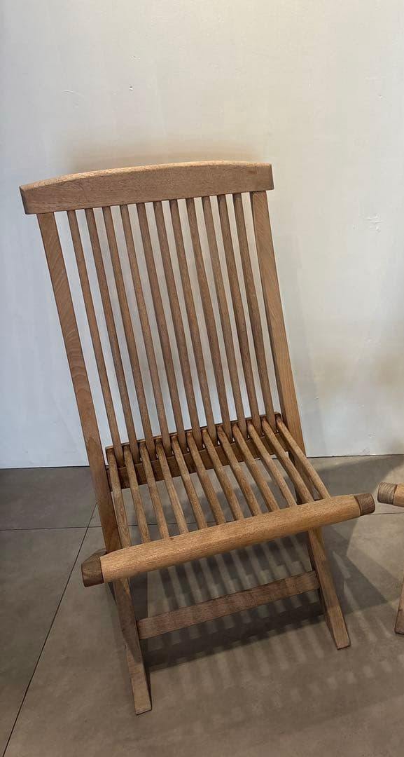 カフェ倒産品 折り畳み 木製 ガーデンチェア シンプル