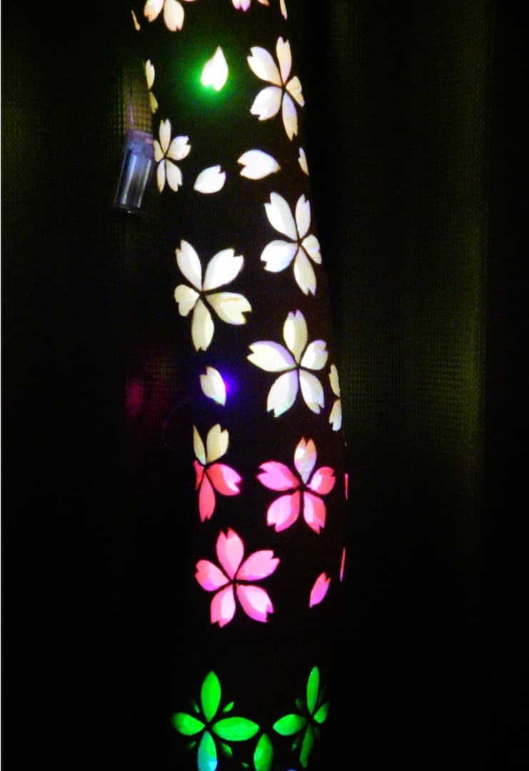 希少★曲がり竹★  竹灯り　彩シリーズ　〜春が来た〜　竹灯籠　孟宗竹