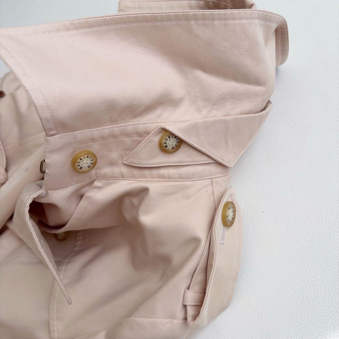 大きいサイズ　マッキントッシュ　トレンチコート　ピンクベージュ　ライナー　44