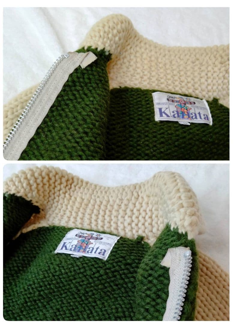 カナタ【別注】カーディガン　Mサイズ相当　ジョンブルスカル柄　KANATA