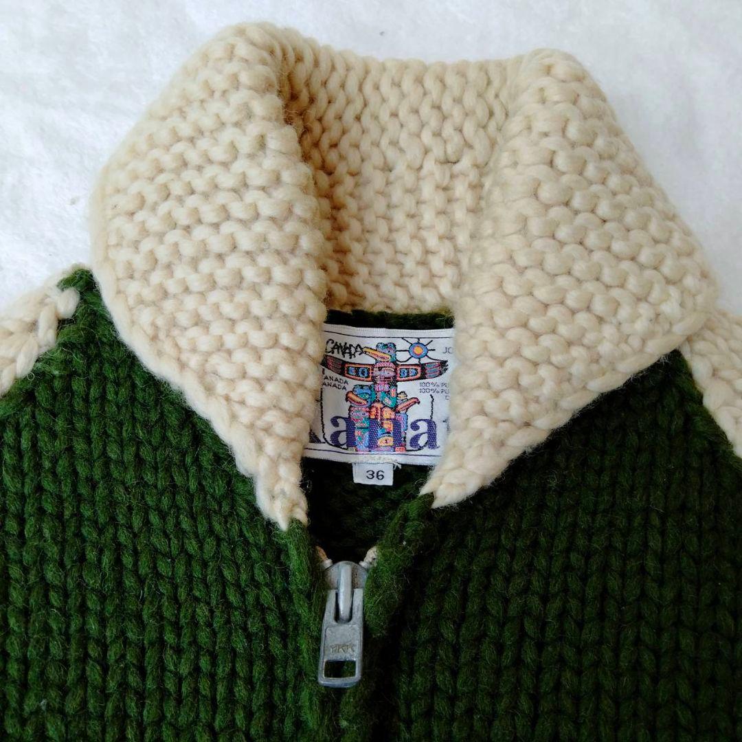 カナタ【別注】カーディガン　Mサイズ相当　ジョンブルスカル柄　KANATA