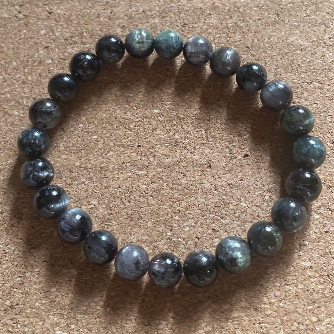 【希少】キャッツアイトルマリン ブレスレット 7.5㎜ 16㎝ 新春セール開催中