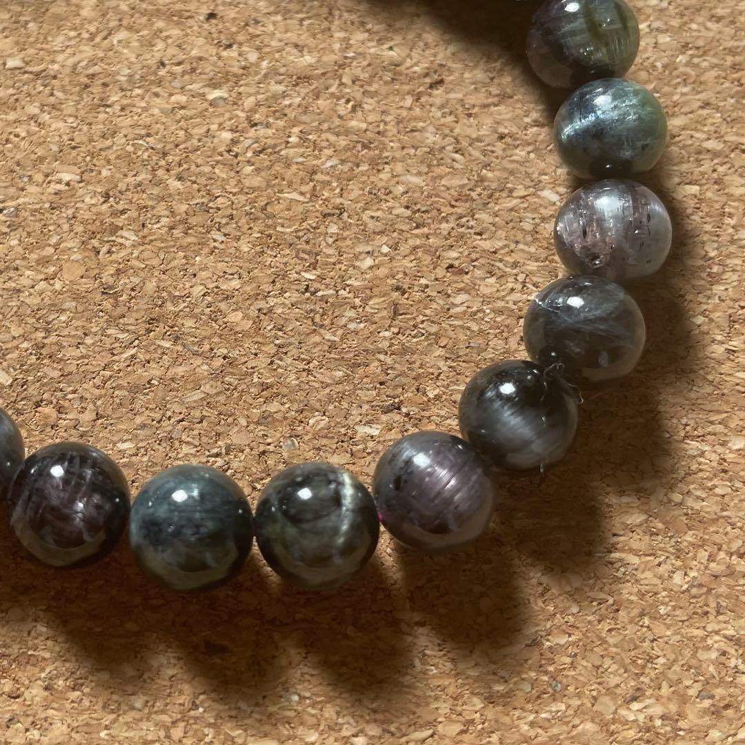 【希少】キャッツアイトルマリン ブレスレット 7.5㎜ 16㎝ 新春セール開催中