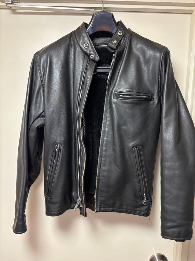 Schott ブラック レザージャケット 36