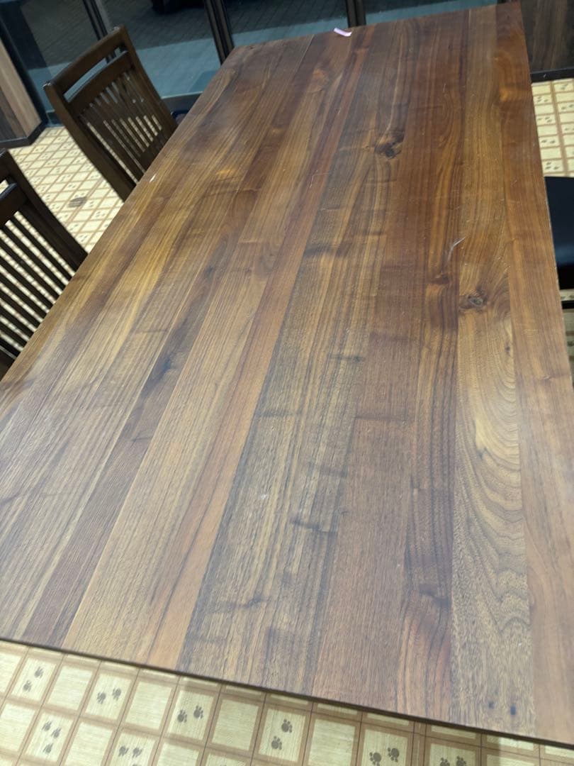 ウォールナット材 長方形ダイニングテーブル 約180cm