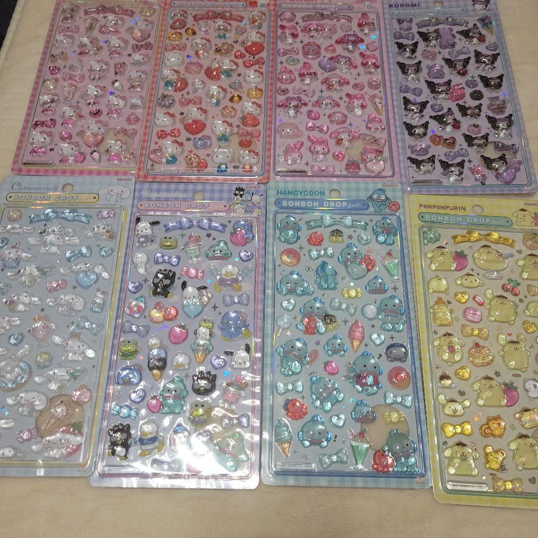 サンリオ　ボンボンドロップシール 第２弾 8枚セット　正規品