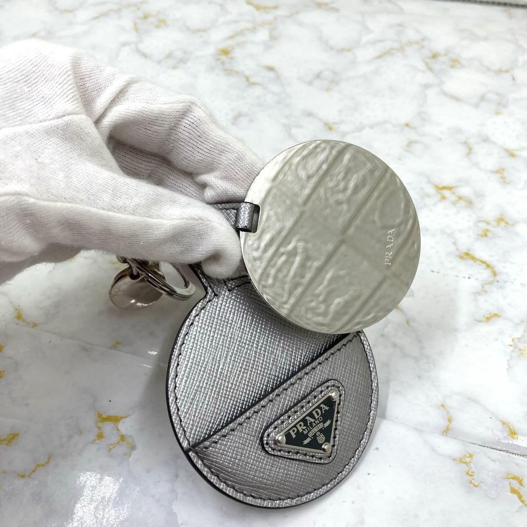 最終価格❣️新品PRADAプラダサフィアーノキーホルダーバッグチャーム鏡ミラー